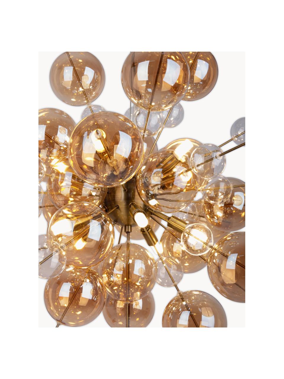 Závěsné svítidlo Explosion, Zlatá, transparentní, Ø 65 cm