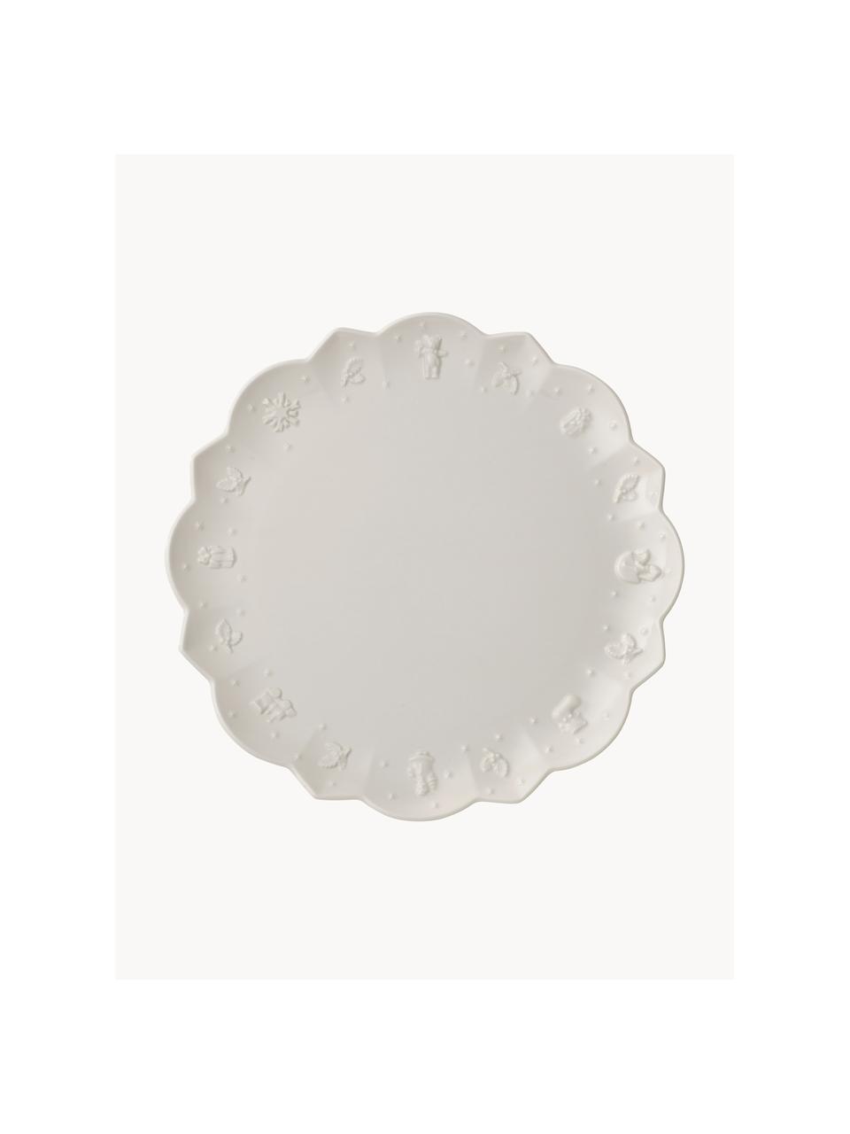 Assiettes plates Toy's Delight, 6 pièces, Porcelaine Premium, Blanc cassé, Ø 30 cm