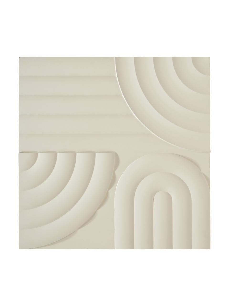 Wandobjekt Massimo aus Holz, Mitteldichte Holzfaserplatte (MDF), Beige, B 80 x H 80 cm