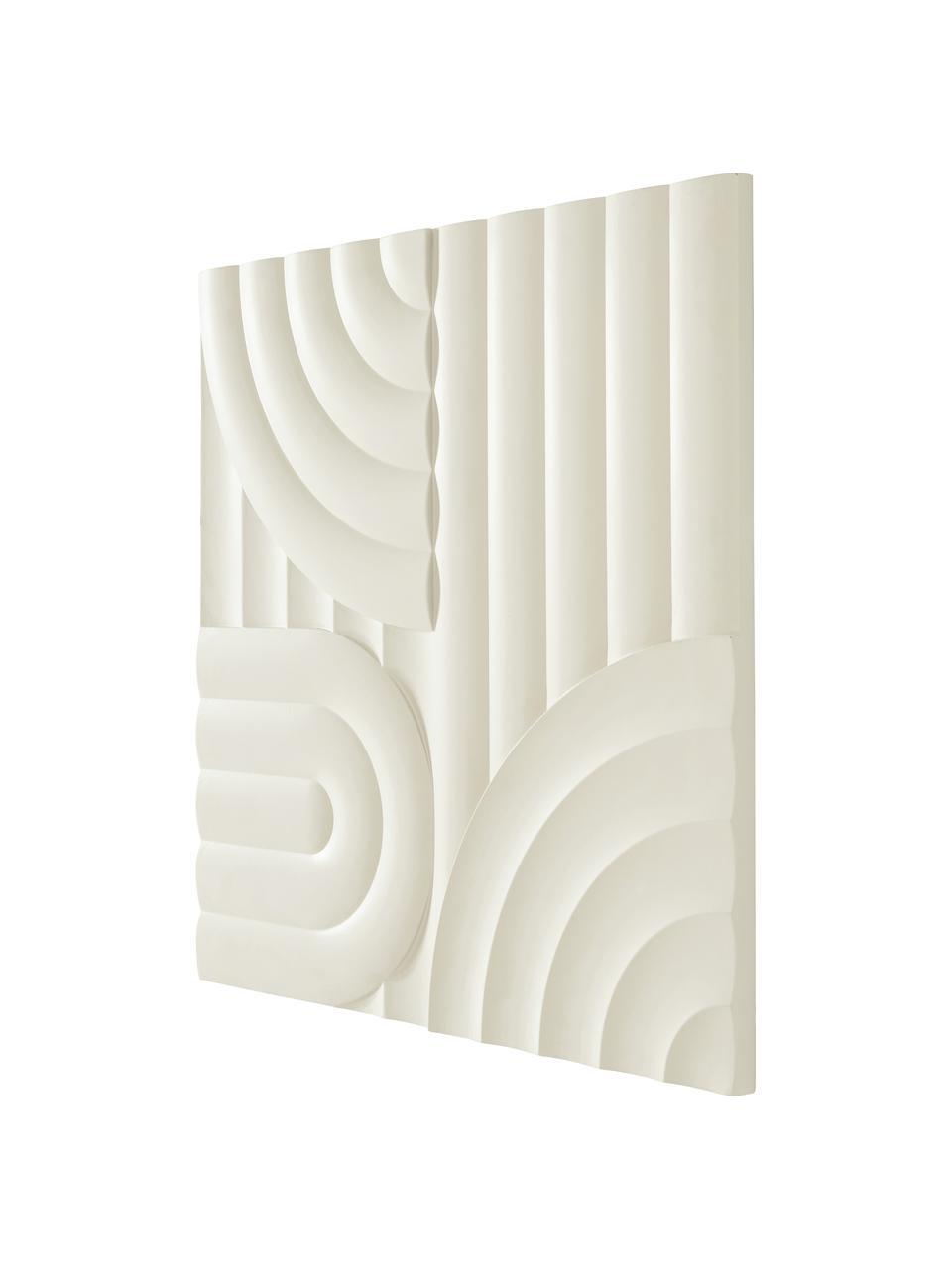 Decorazione da parete in legno Massimo, Pannello di fibra a media densità (MDF), Beige, Larg. 80 x Alt. 80 cm