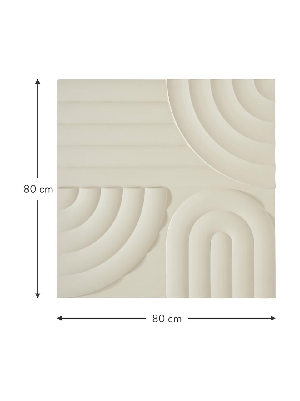 Decoración de pared de madera Massimo, Tablero de fibras de densidad media (MDF), Beige, An 80 x Al 80 cm