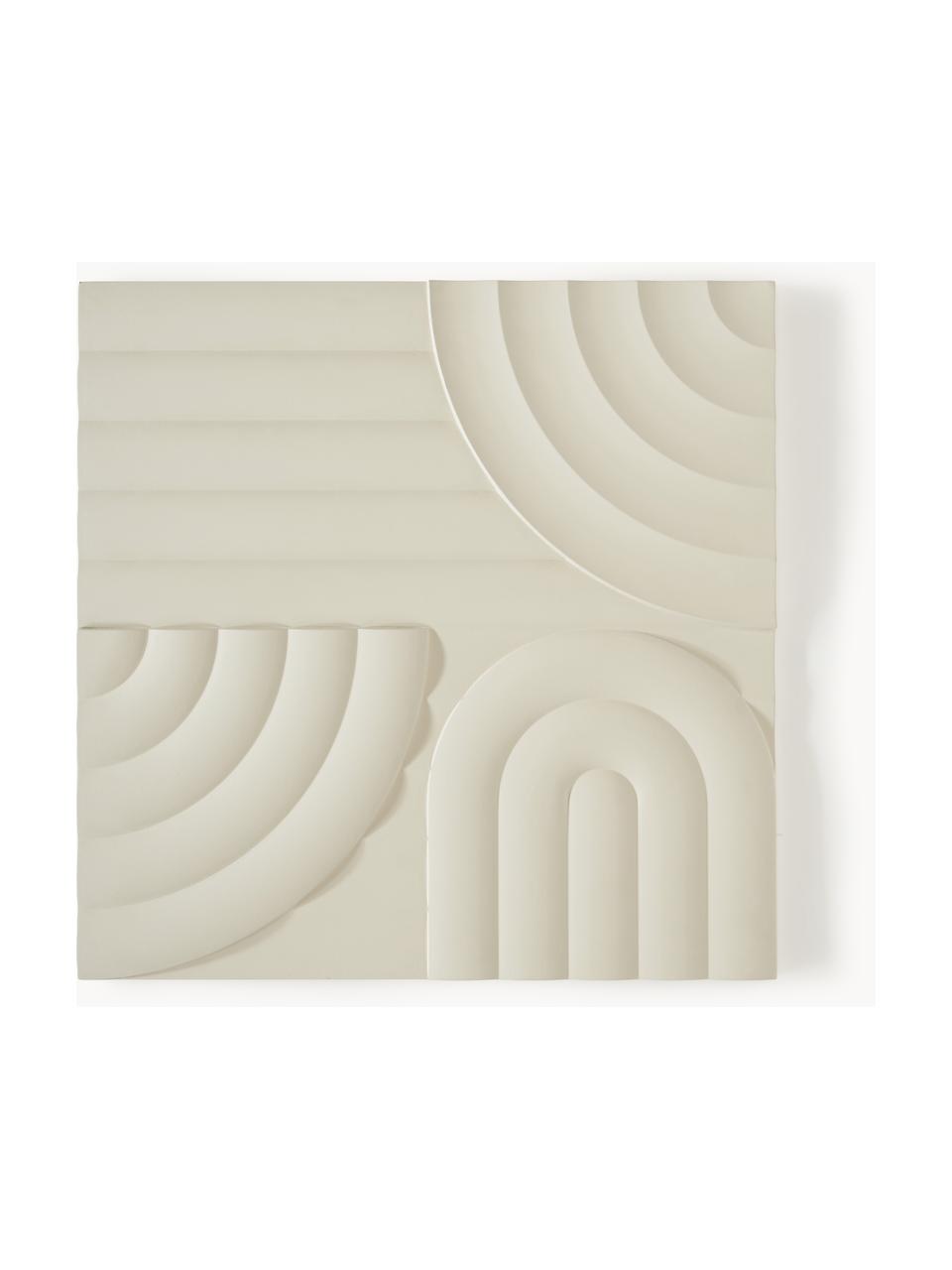 Wandobjekt Massimo, Mitteldichte Holzfaserplatte (MDF), Hellbeige, B 80 x H 80 cm