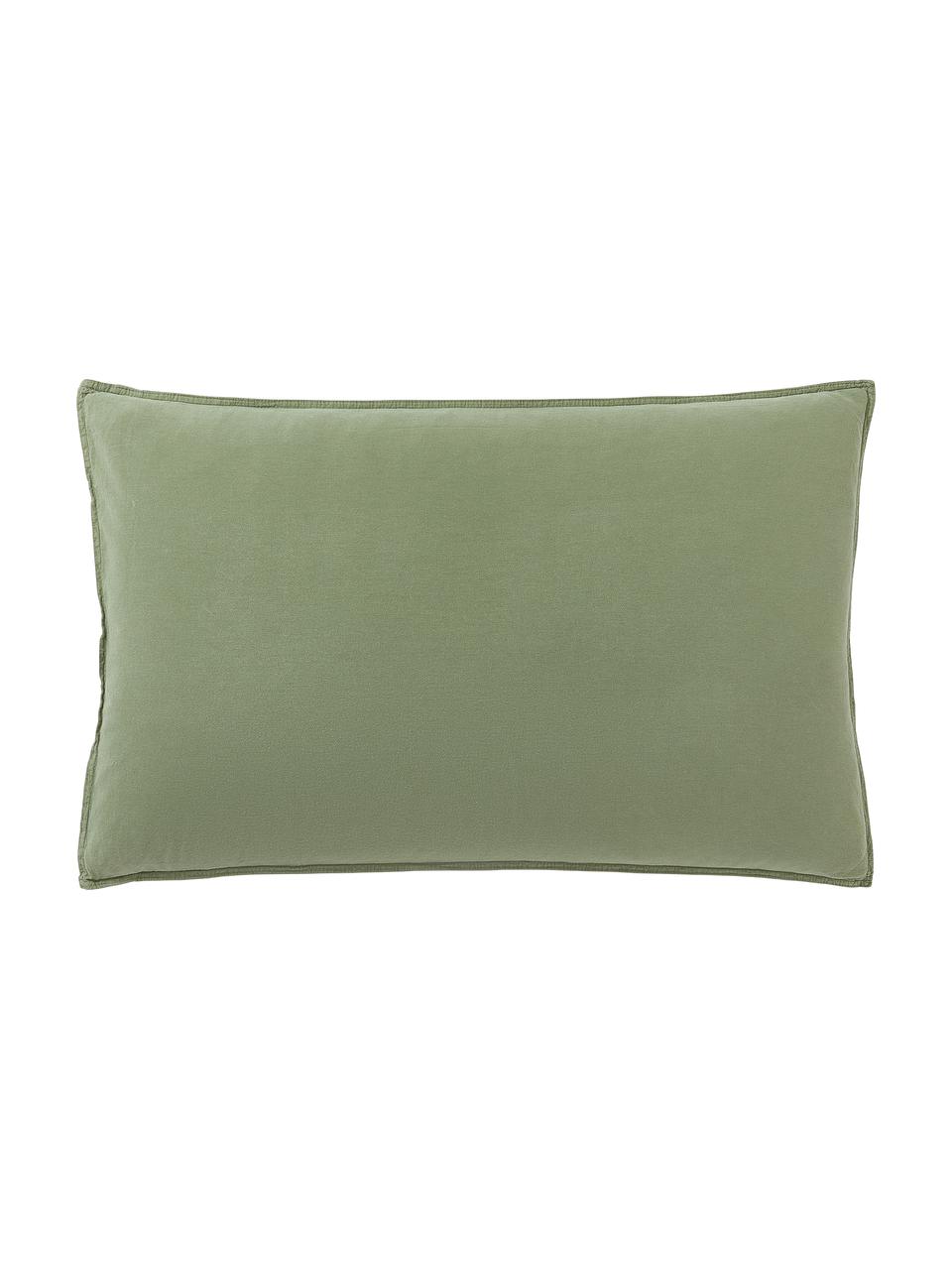 Federa in cotone lavato Darlyn, 100% cotone
Densità dei fili 150, qualità standard

La biancheria da letto in cotone è piacevolmente morbida sulla pelle, assorbe bene l'umidità ed è adatta per chi soffre di allergie

Uno speciale processo di lavaggio conferisce al tessuto un aspetto stonewash robusto e irregolare. Questo rende anche il tessuto morbido ed elastico al tatto e gli conferisce un aspetto stropicciato naturale che non richiede stiratura e trasuda intimità.

Il materiale utilizzato in questo prodotto è testato per le sostanze nocive e certificato secondo lo STANDARD 100 by OEKO-TEX®, 4265CIT, CITEVE, Verde oliva, Larg. 50 x Lung. 80 cm