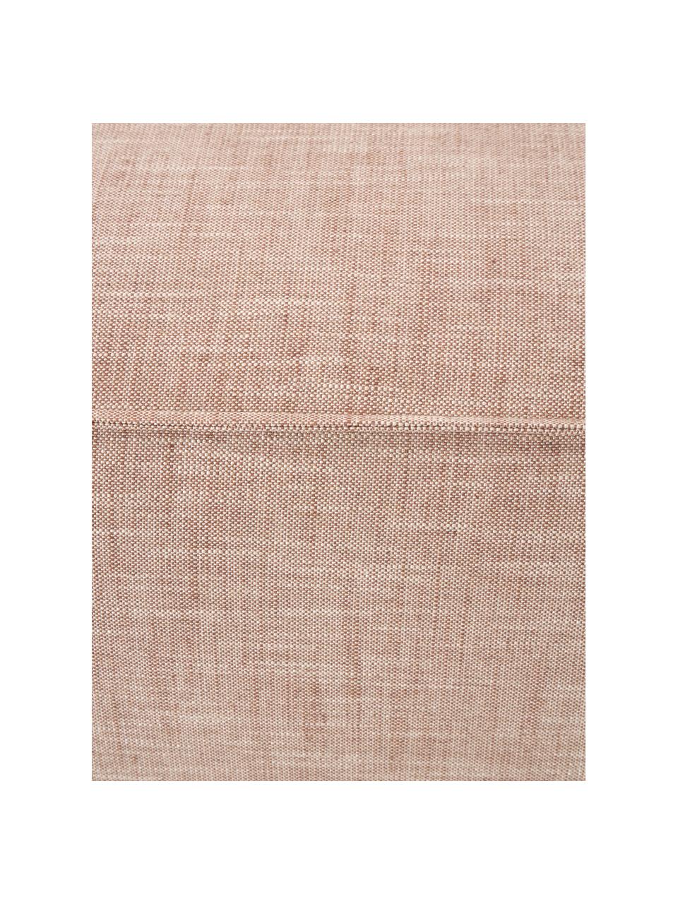 Divano componibile 4 posti in misto lino Lennon, Rivestimento: 50% viscosa, 25% lino, 15, Struttura: legno di abete rosso, com, Misto lino rosso ruggine, Larg. 327 x Prof. 119 cm