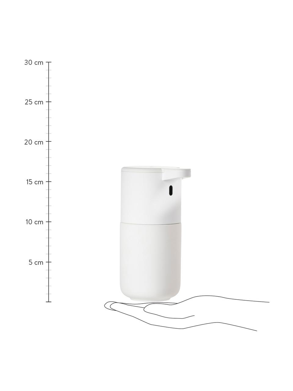 Distributeur de savon éléctrique Ume, Grès cérame, Blanc, Ø 12 x haut. 17 cm