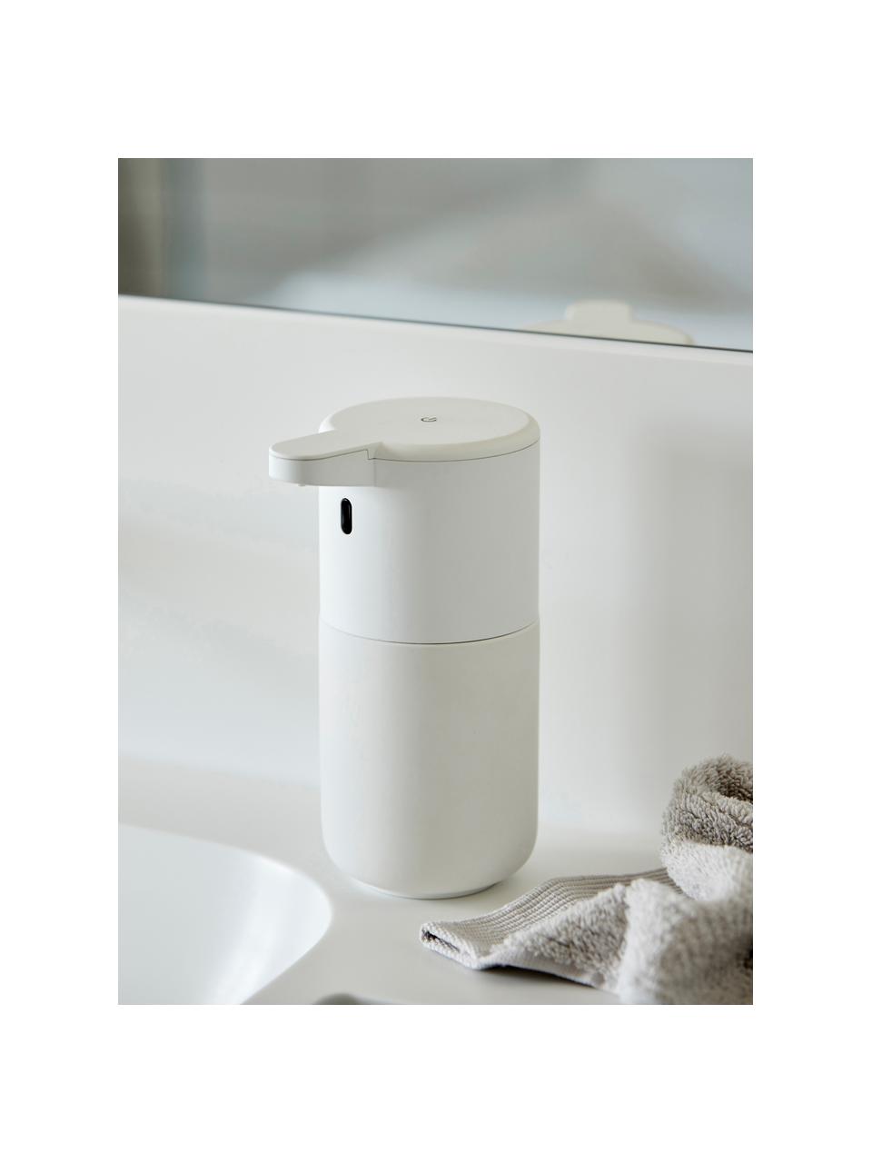 Dispenser sapone elettrico in gres con sensore Ume, Gres, Bianco, Ø 12 x Alt. 17 cm