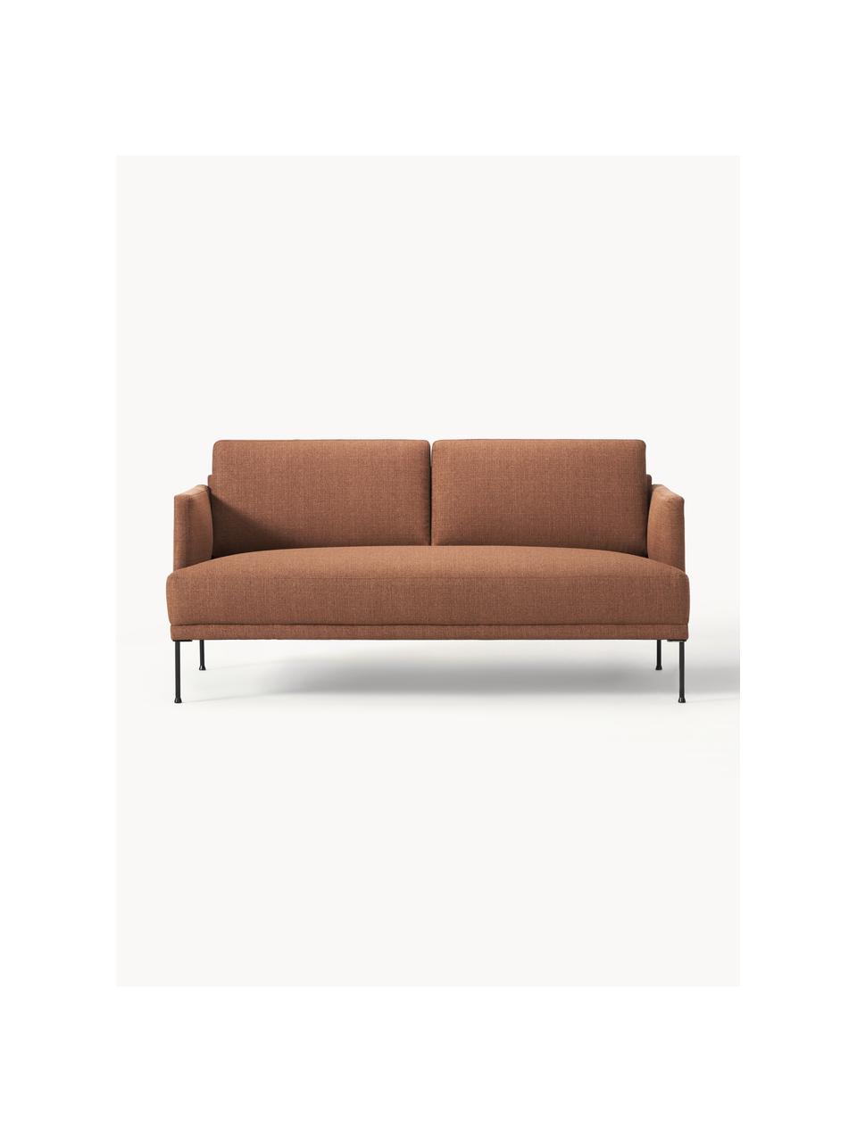 Sofa Fluente (2-Sitzer), Bezug: 100% Polyester Der strapa, Gestell: Massives Kiefernholz, Füße: Metall, pulverbeschichtet, Webstoff Nougat, B 166 x T 85 cm