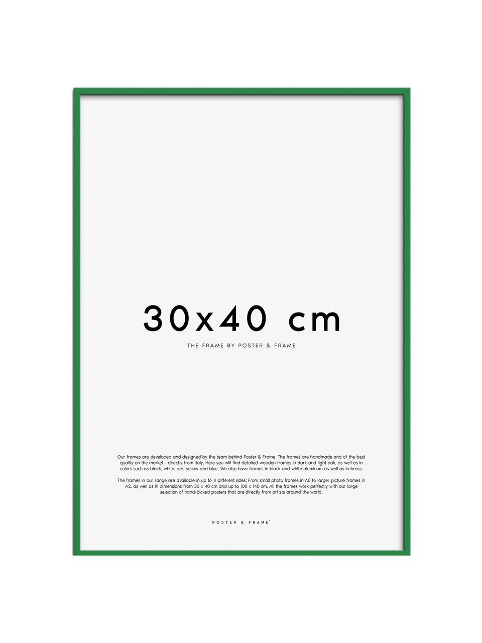 Cornice fatta a mano Explore, varie misure, Cornice: legno di pino, certificat, Verde scuro, 30 x 40 cm