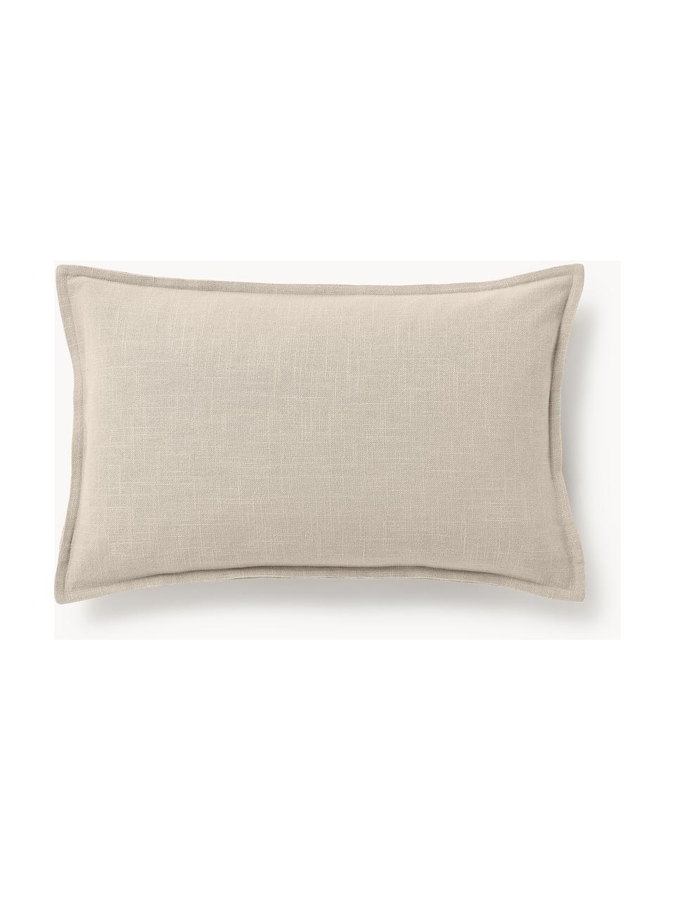 Baumwoll-Kissenhülle Vicky, 100 % Baumwolle, Beige, B 30 x L 50 cm