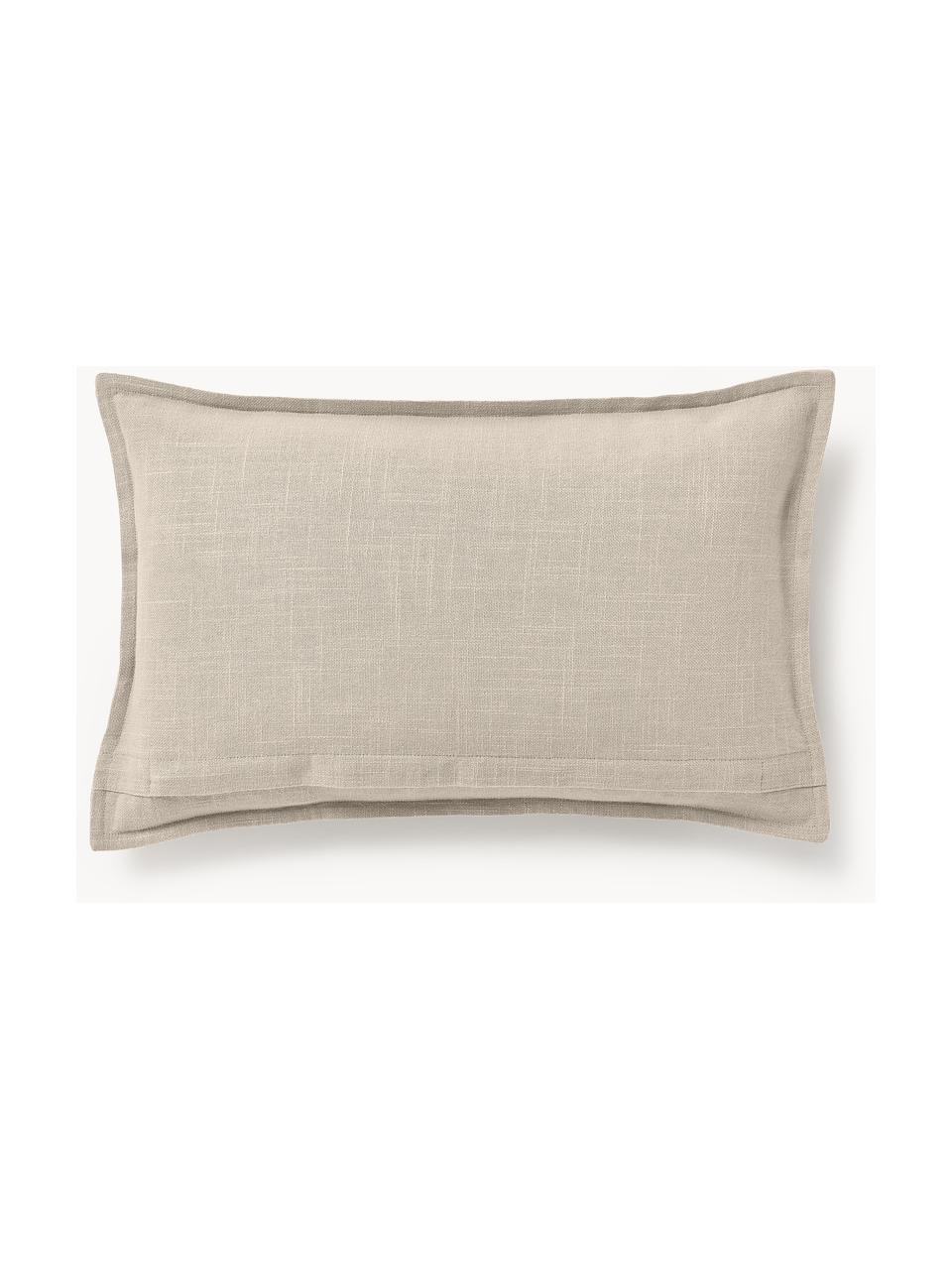 Baumwoll-Kissenhülle Vicky, 100 % Baumwolle, Beige, B 30 x L 50 cm