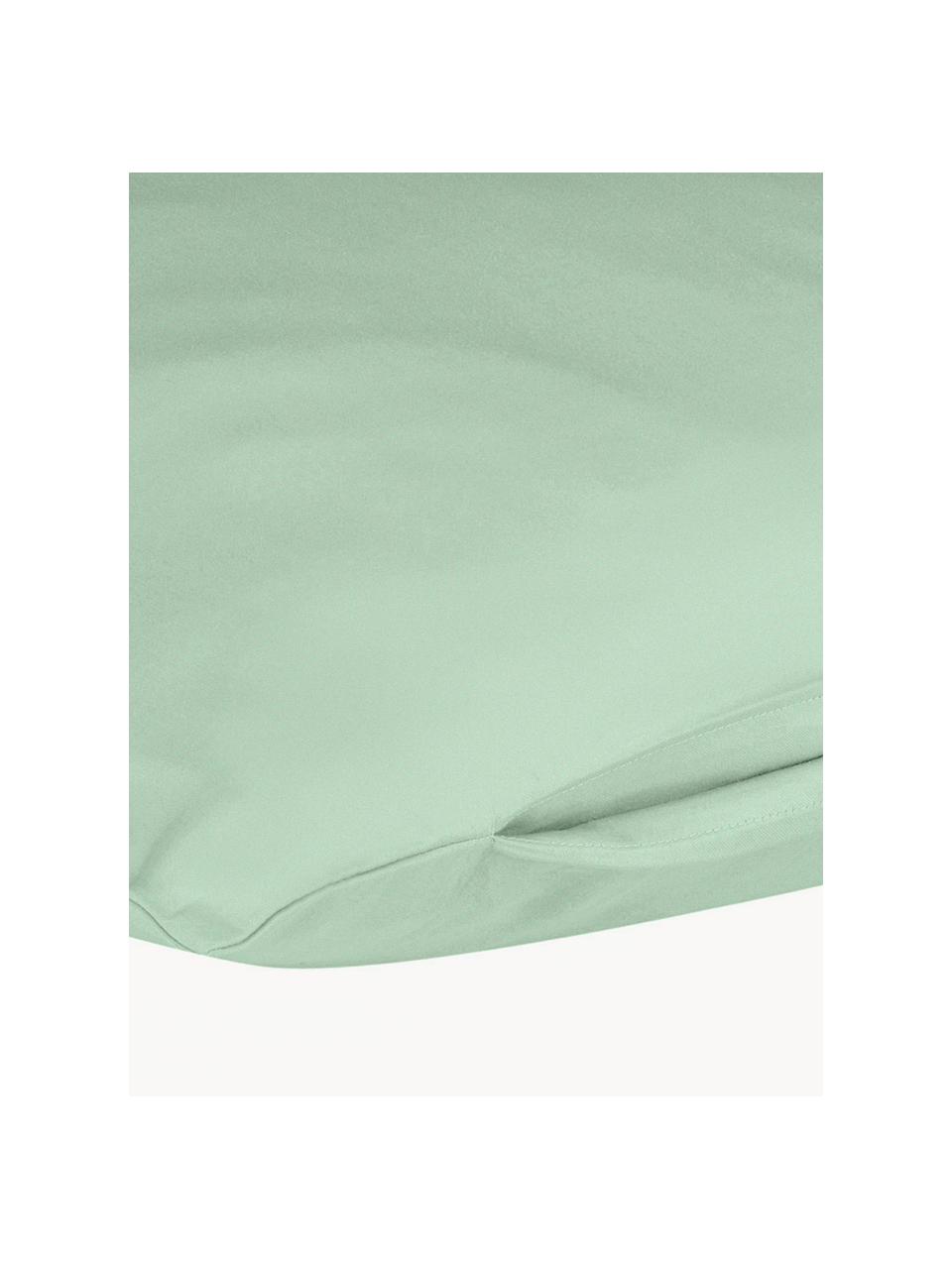 Poszewka na poduszkę z satyny bawełnianej Comfort, 2 szt., Szałwiowy zielony, S 40 x D 80 cm