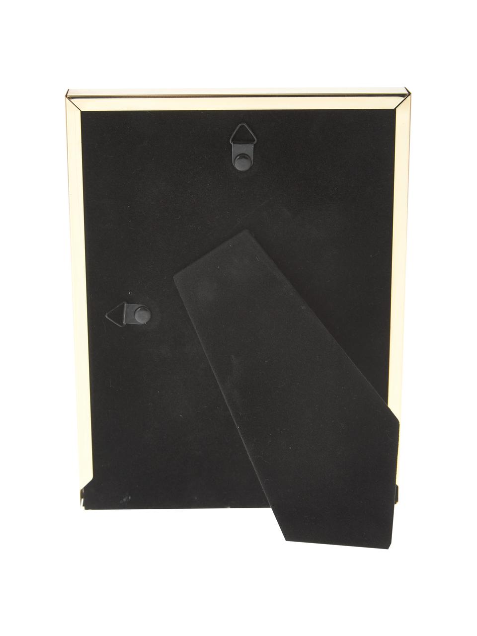 Bilderrahmen Wide, Rahmen: Metall, beschichtet, Rückseite: Mitteldichte Holzfaserpla, Goldfarben, 10 x 15 cm