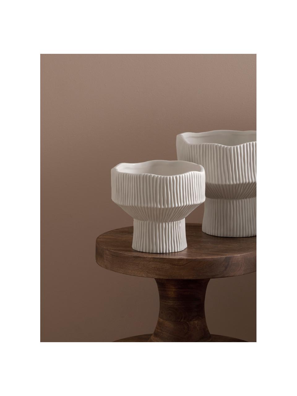 Vase en céramique Mushroom, Céramique, Blanc crème, Ø 18 x haut. 17 cm