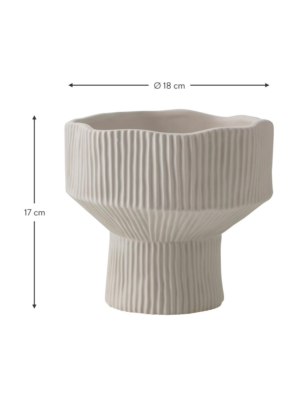 Vaso in ceramica Mushroom, Ceramica, Bianco crema, Ø 18 x Alt. 17 cm