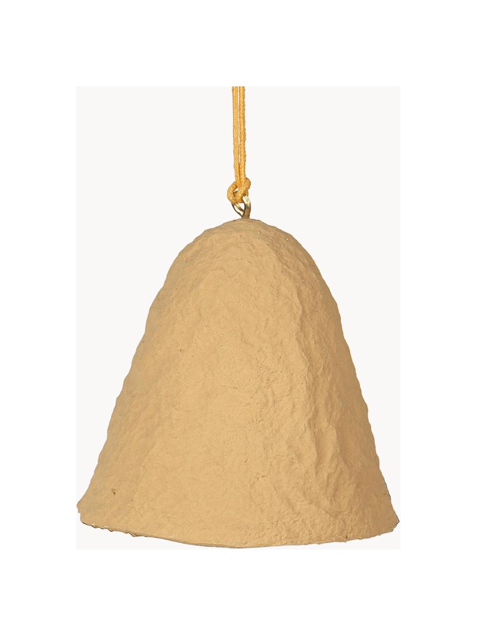 Baumanhänger Pulp, 4 Stück, Baumwollzellstoff, Beige, Ø 6 x H 6 cm