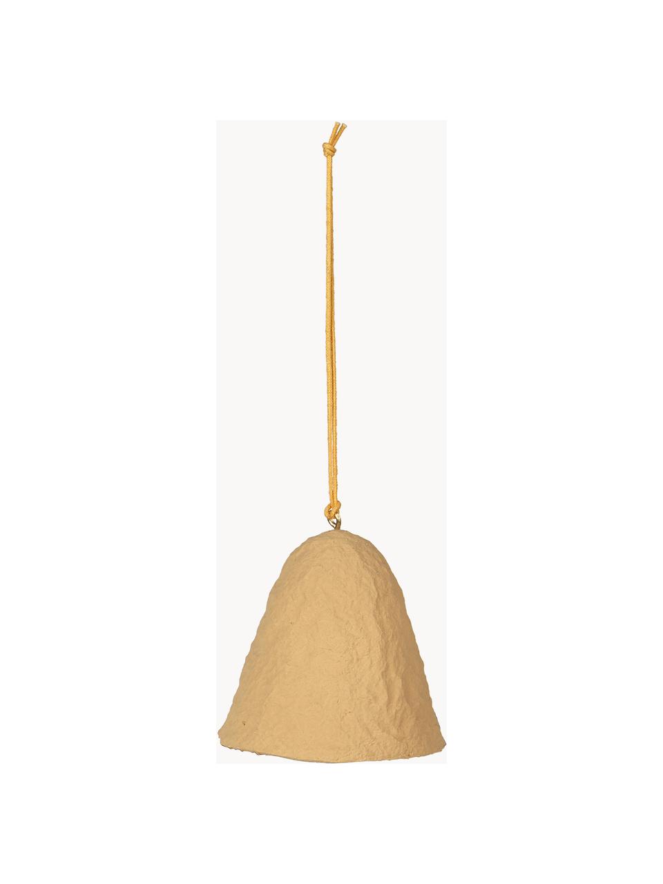 Baumanhänger Pulp, 4 Stück, Baumwollzellstoff, Beige, Ø 6 x H 6 cm