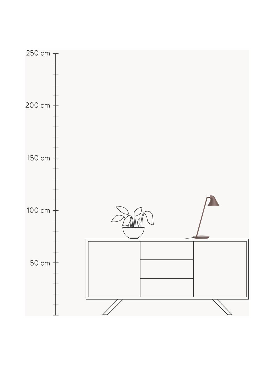 Dimmbare LED-Schreibtischlampe NJP, Lampenschirm: Aluminium, beschichtet, Nougat, Ø 16 x H 42 cm