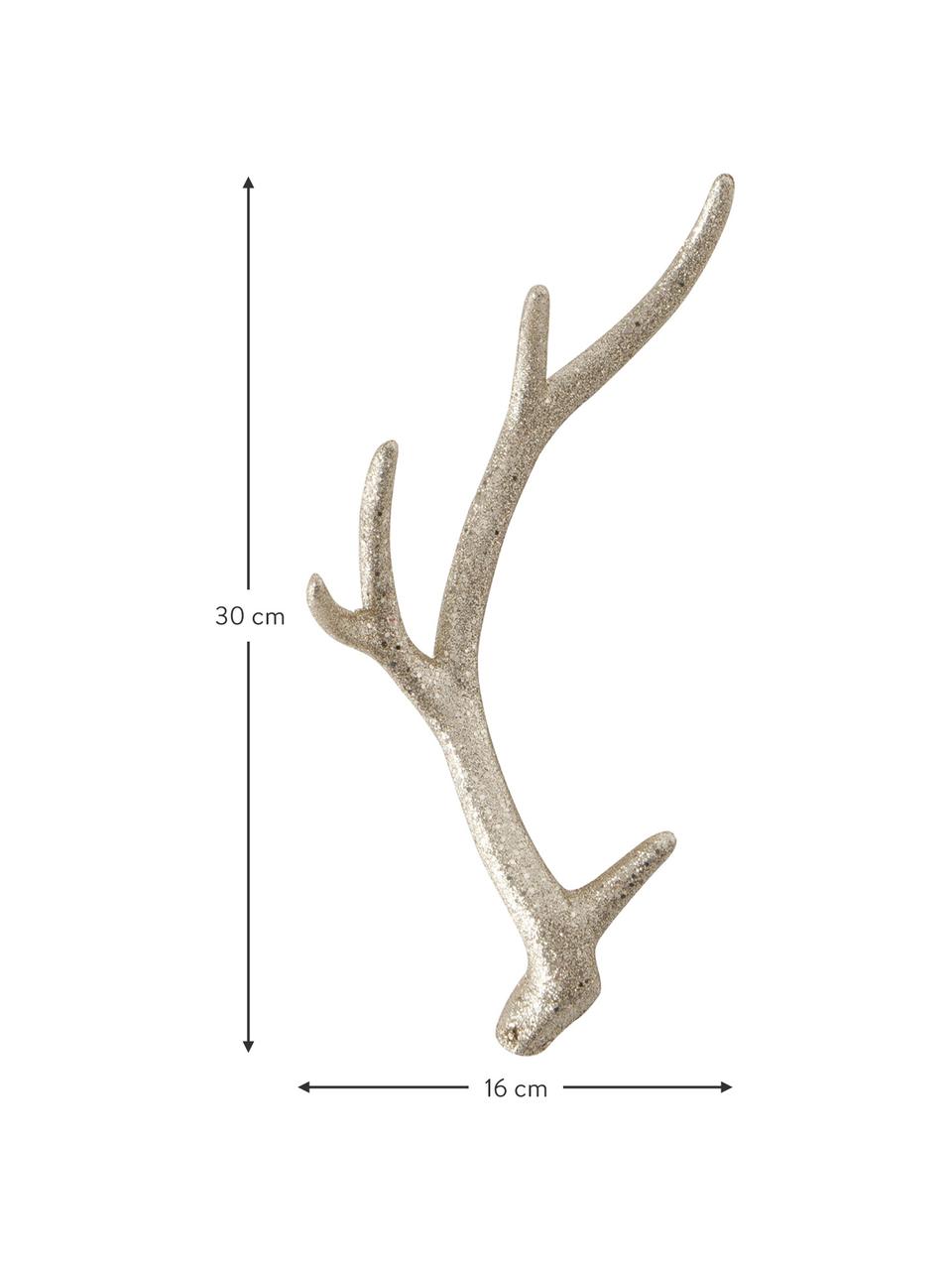 Sada dekorací Crany, D 30 cm, 2 díly, Umělá hmota, Zlatá, Š 16 cm, V 30 cm