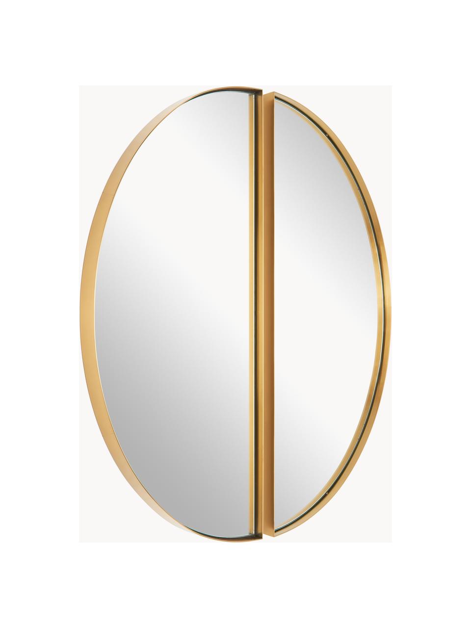 Wandspiegel Selena, 2 Stück, Rahmen: Metall, Spiegelfläche: Spiegelglas, Rückseite: Mitteldichte Holzfaserpla, Goldfarben, Ø 72 cm