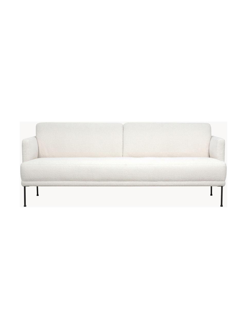 Teddy-Sofa Fluente (3-Sitzer), Bezug: 100% Polyester (Teddyfell, Gestell: Massives Kiefernholz, FSC, Teddy Cremeweiss, B 196 x T 85 cm