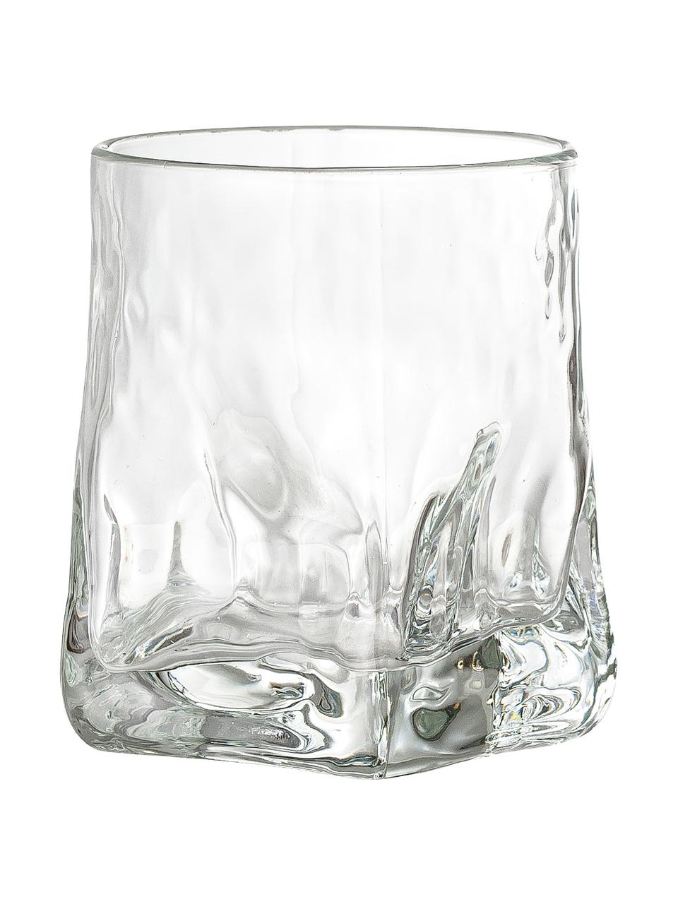 Vasos old fashioned irregulares Zera, 6 uds., Vidrio, Transparente, Ø 8 x Al 10 cm