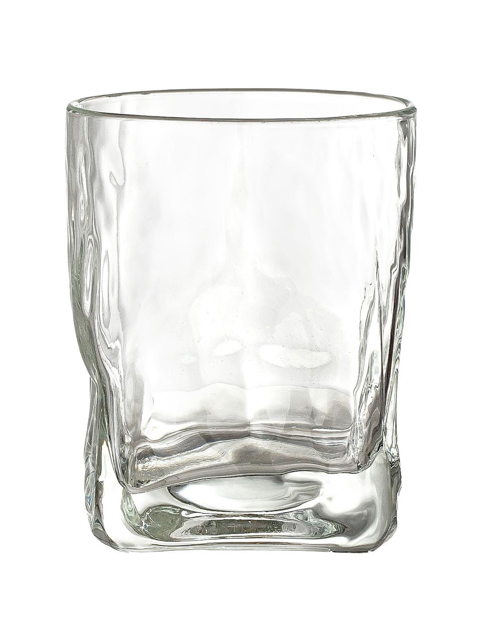 Bicchieri acqua dalla forma irregolare Zera 6 pz, Vetro, Trasparente, Ø 8 x Alt. 10 cm
