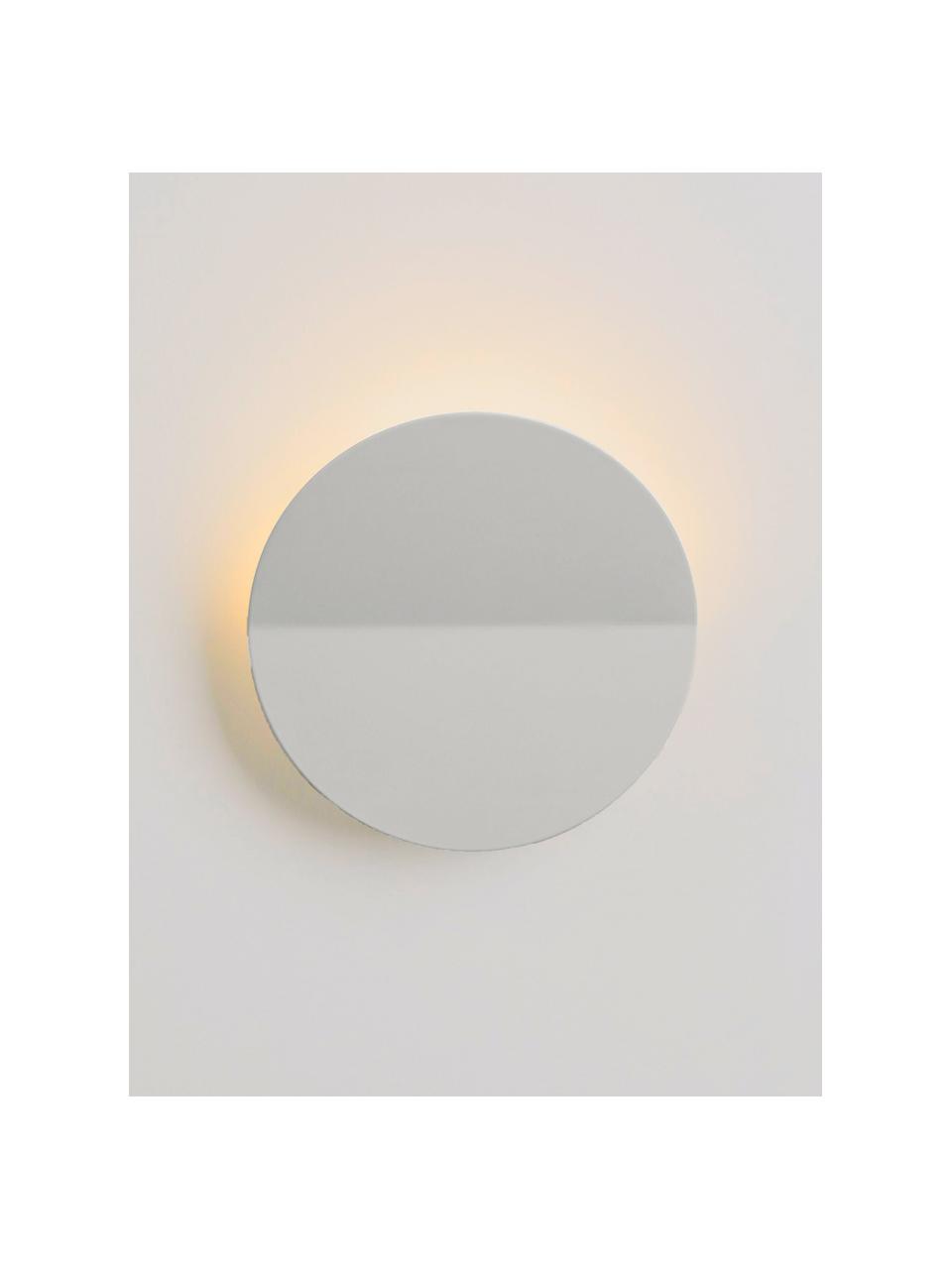 Nástěnné LED svítidlo Ring, Potažený kov, Bílá, Ø 20 cm, H 7 cm