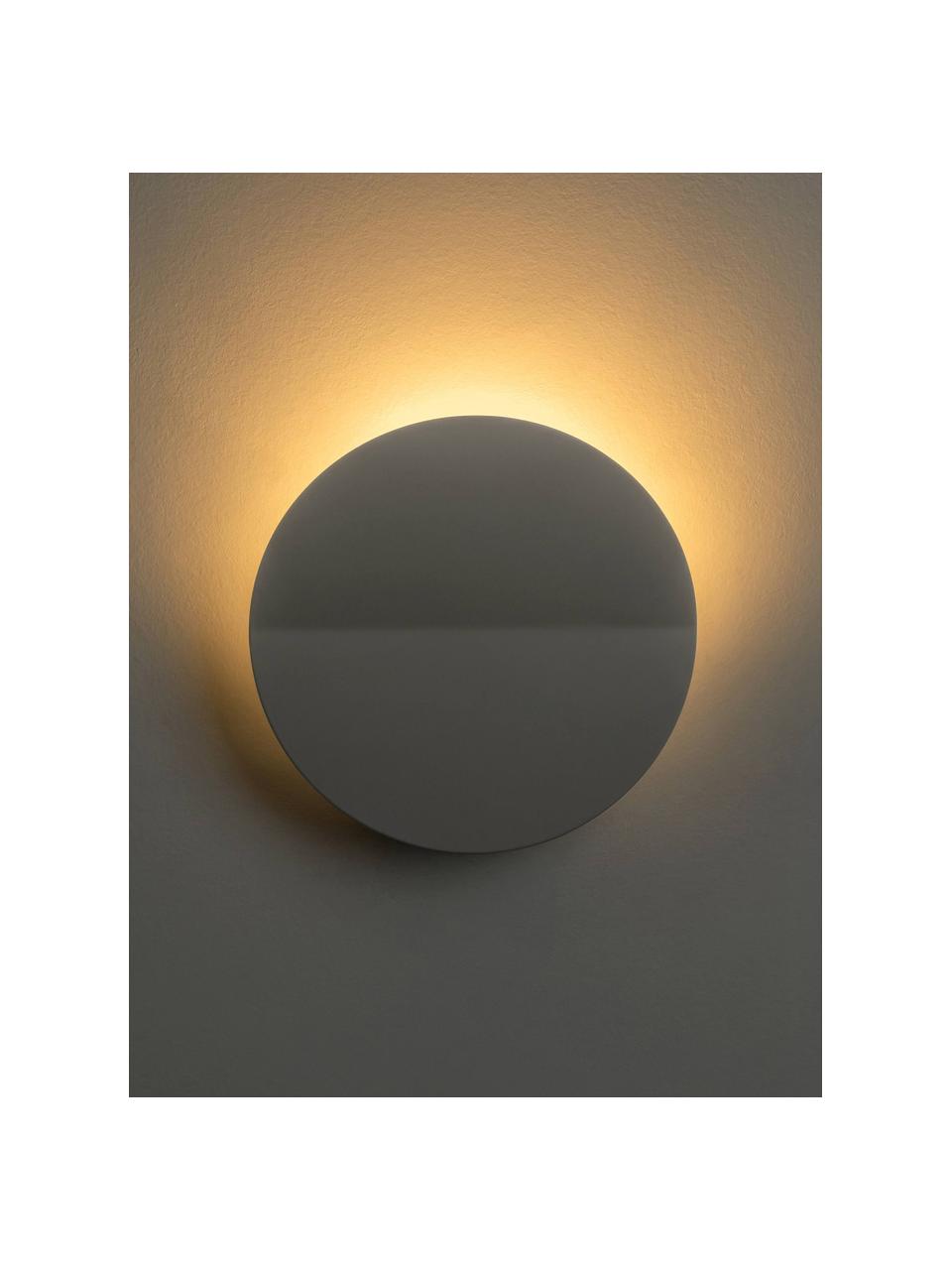 Nástěnné LED svítidlo Ring, Potažený kov, Bílá, Ø 20 cm, H 7 cm