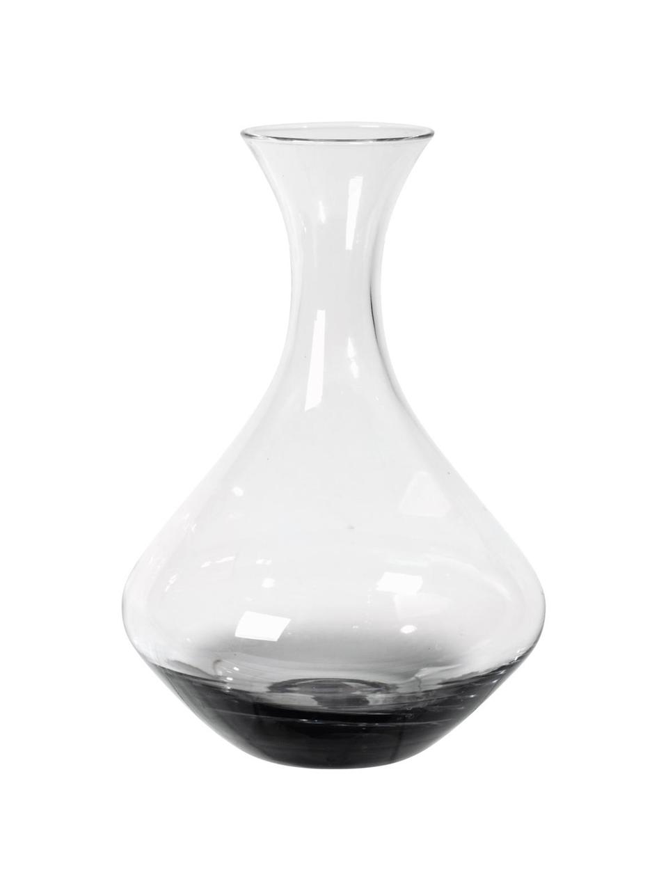 Carafe en verre soufflé Smoke, 1,6 L, Verre, soufflé, Transparent, fumé, haut. 25 cm, 1,6 L