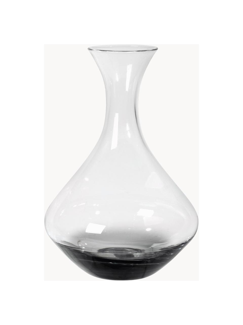 Jarra de vidrio sopaldo artesanalmente Smoke, 1,6 L, Vidrio soplado artesanalmente, Gris, transparente, 1,6 L