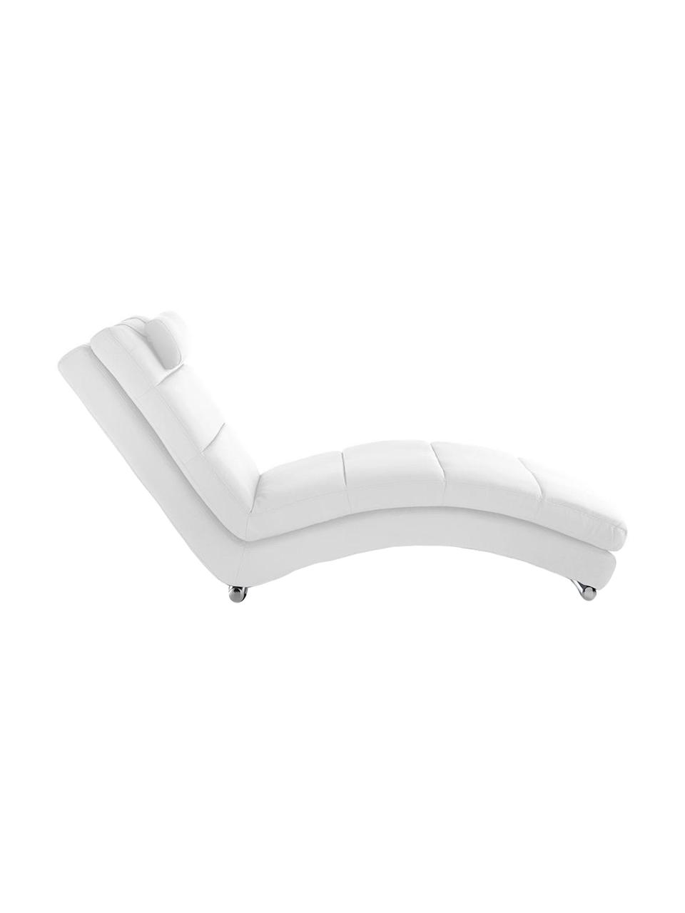 Sillón de cuero sintético Sofia, Estructura: madera, Tapizado: cuero sintético, Blanco, An 65 x Al 85 cm