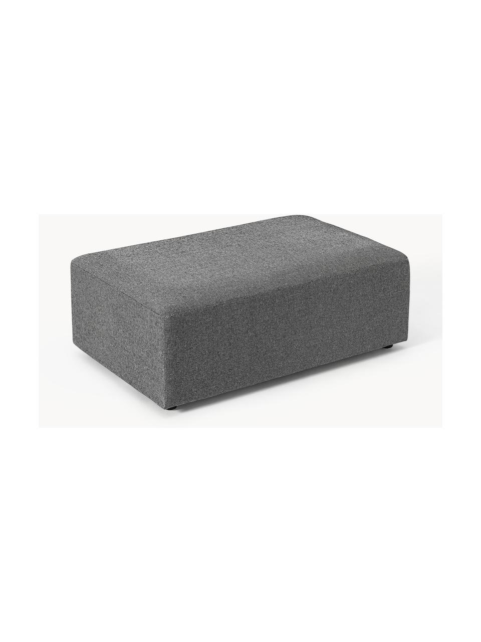 Pouf XL Melva, larg 116 x prof. 72 cm, Tissu gris foncé, larg. 116 x prof. 72 cm