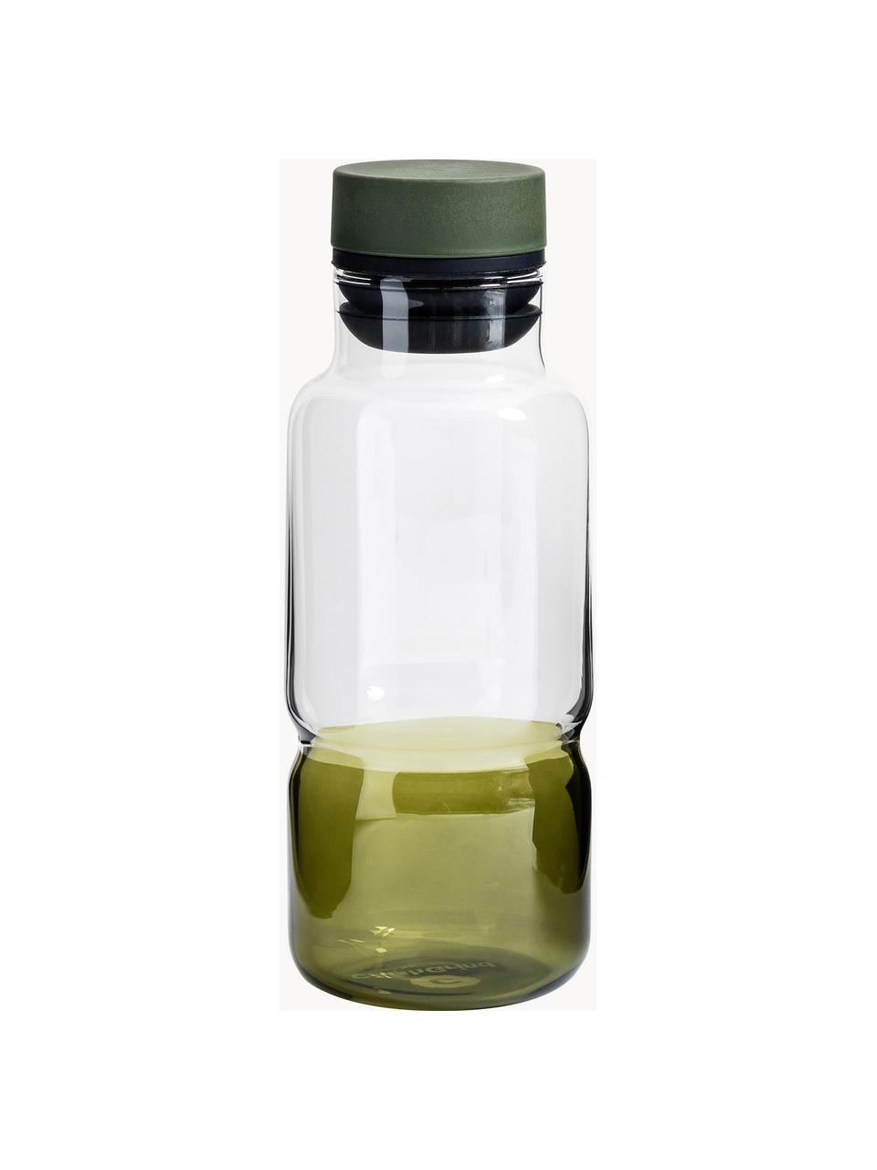 bottiglia olio vetro verde e trasparente