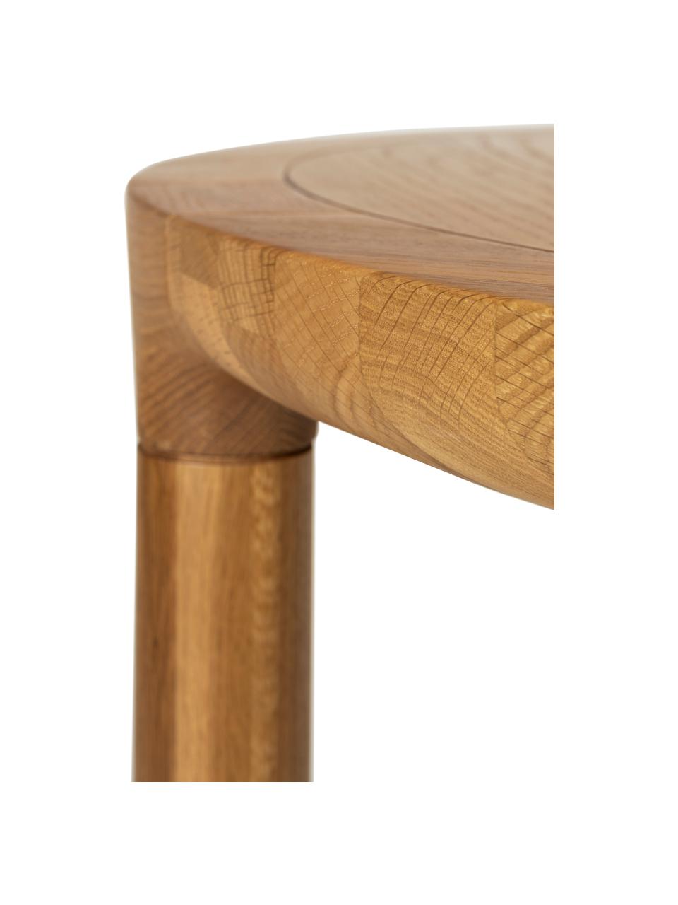 Table ronde bois de frêne Storm, Ø 128 cm, Bois de frêne, MDF (panneau en fibres de bois à densité moyenne), Bois de frêne, Ø 128 x haut. 75 cm