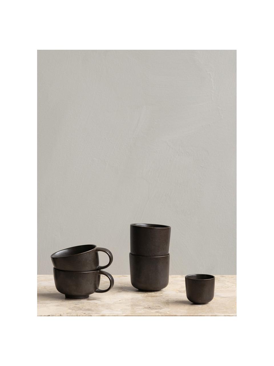 Mug artisanal New Norm, Porcelaine, Brun, Ø 8 x haut. 9 cm, 210 ml
