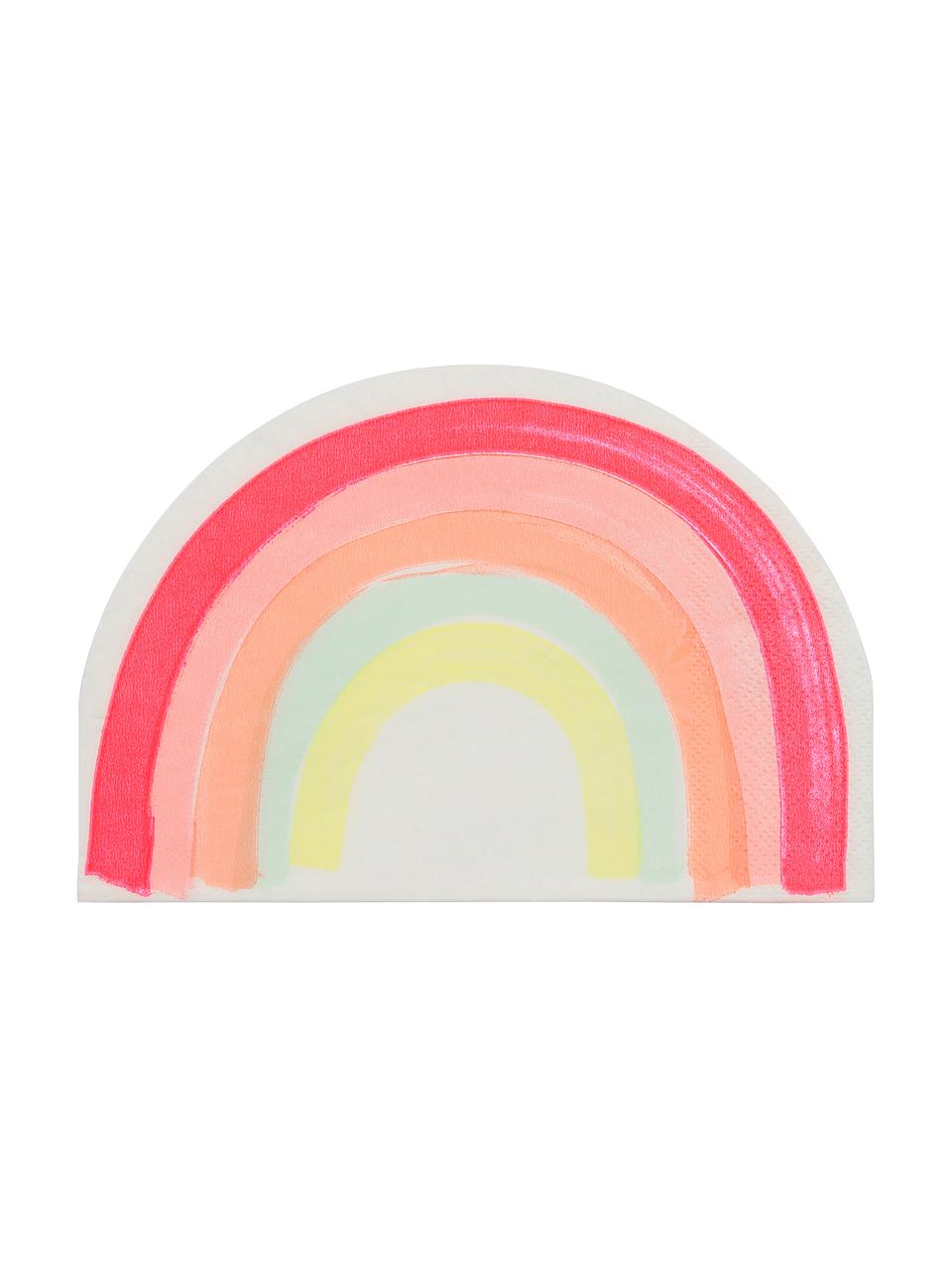Papier-Servietten Rainbow, 20 Stück, Papier, Mehrfarbig, 12 x 17 cm