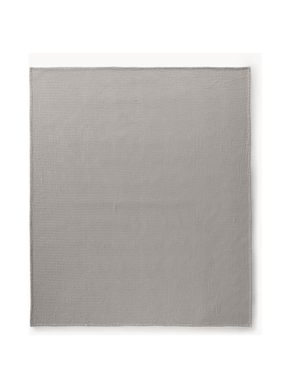Waffelpiqué-Tagesdecke Adair, 100 % Baumwolle, Grau, B 230 x L 250 cm