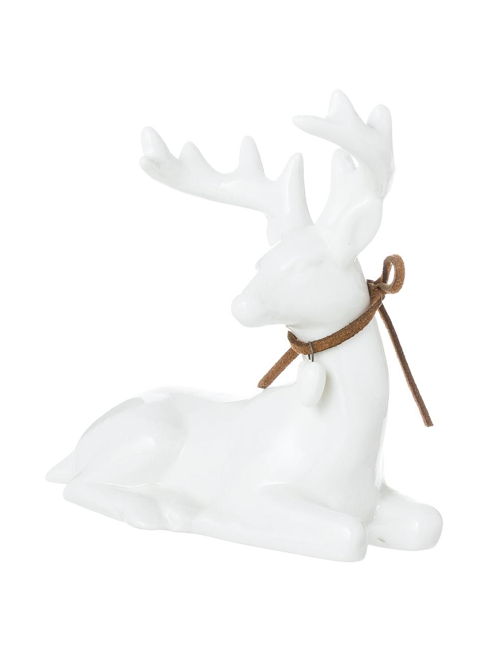 Ensemble de figurines décoratives cerfs Ben, 2 élém., Blanc