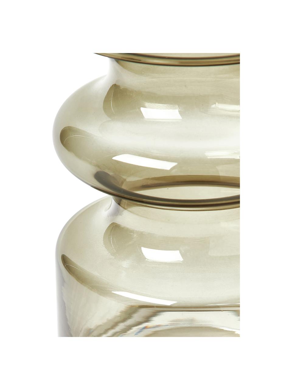 Vaso in vetro soffiato Clea, Vetro, Verde, Ø 10 x Alt. 18 cm