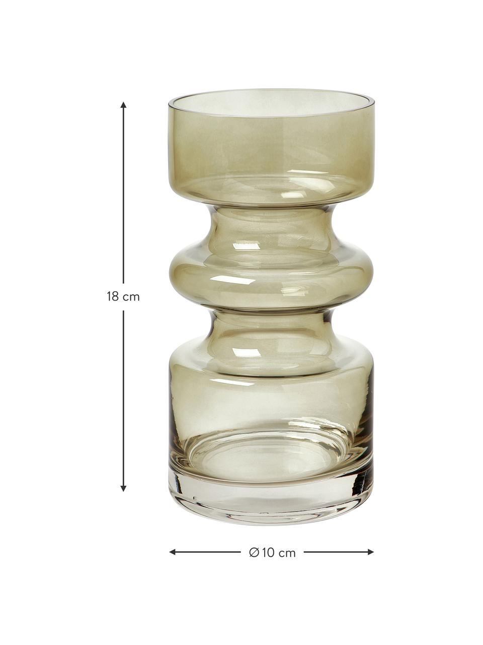 Mondgeblazen glazen vaas Clea, Glas, Groen, Ø 10 x H 18 cm