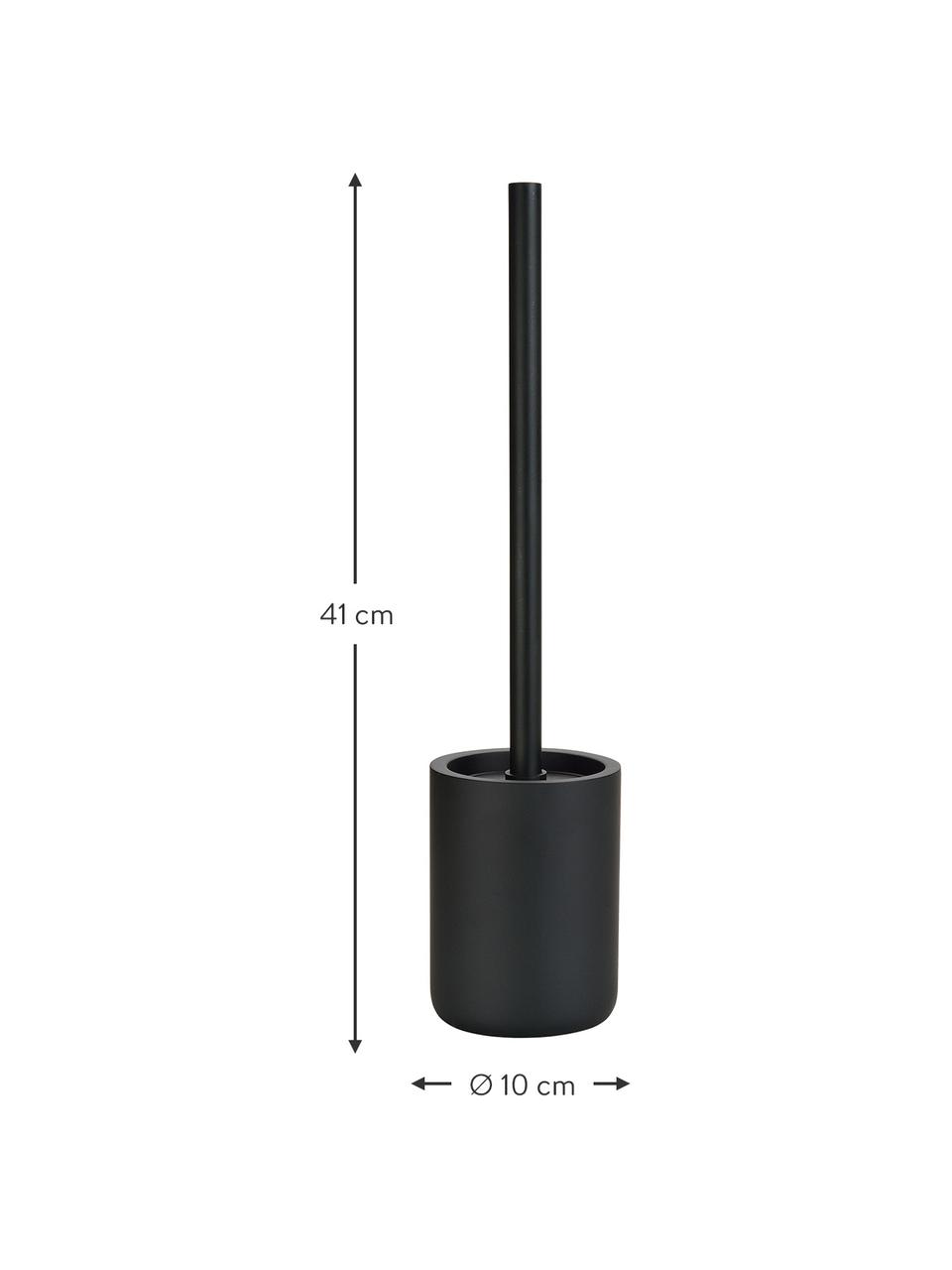 Escobilla de baño Archway, Recipiente: poliresina, Negro, Ø 10 x Al 41 cm