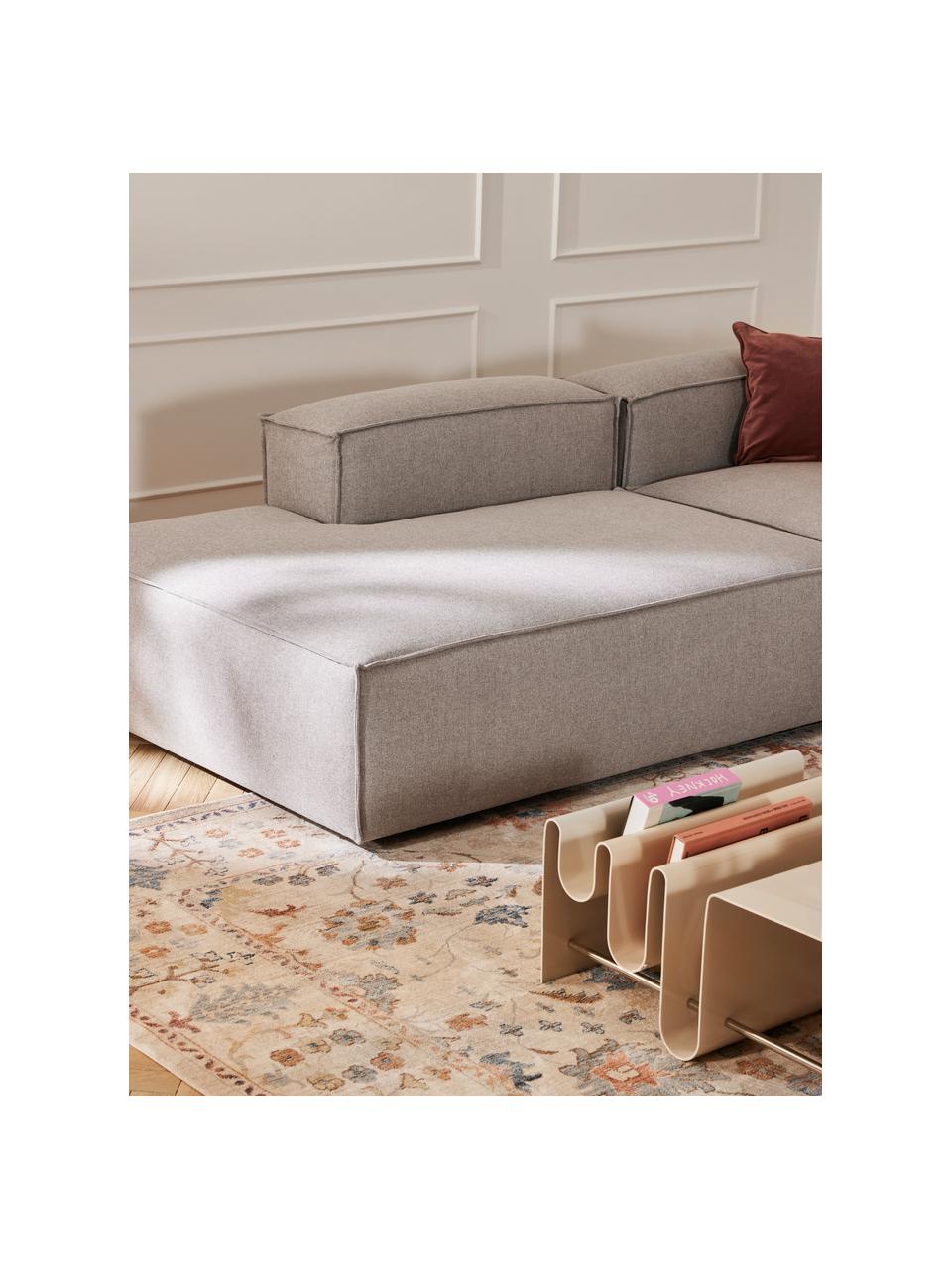 Sofá rinconera modular Lennon, Tapizado: 100% poliéster Alta resis, Estructura: madera contrachapada de p, Patas: plástico Este producto es, Tejido gris, An 418 x F 269 cm, chaise longue izquierda