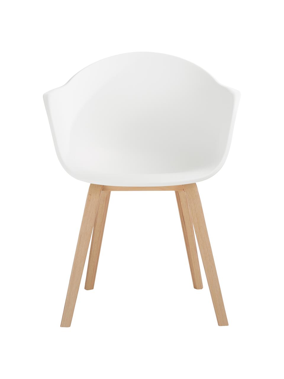Chaise coque scandinave Claire, Blanc, bois de hêtre, larg. 60 x prof. 54 cm