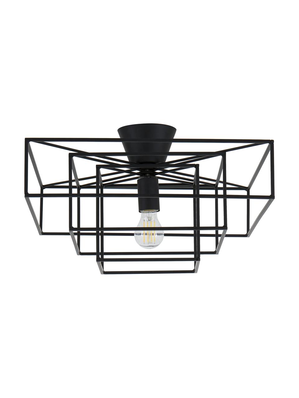 Lampa sufitowa Cube, Czarny, S 46 x W 27 cm