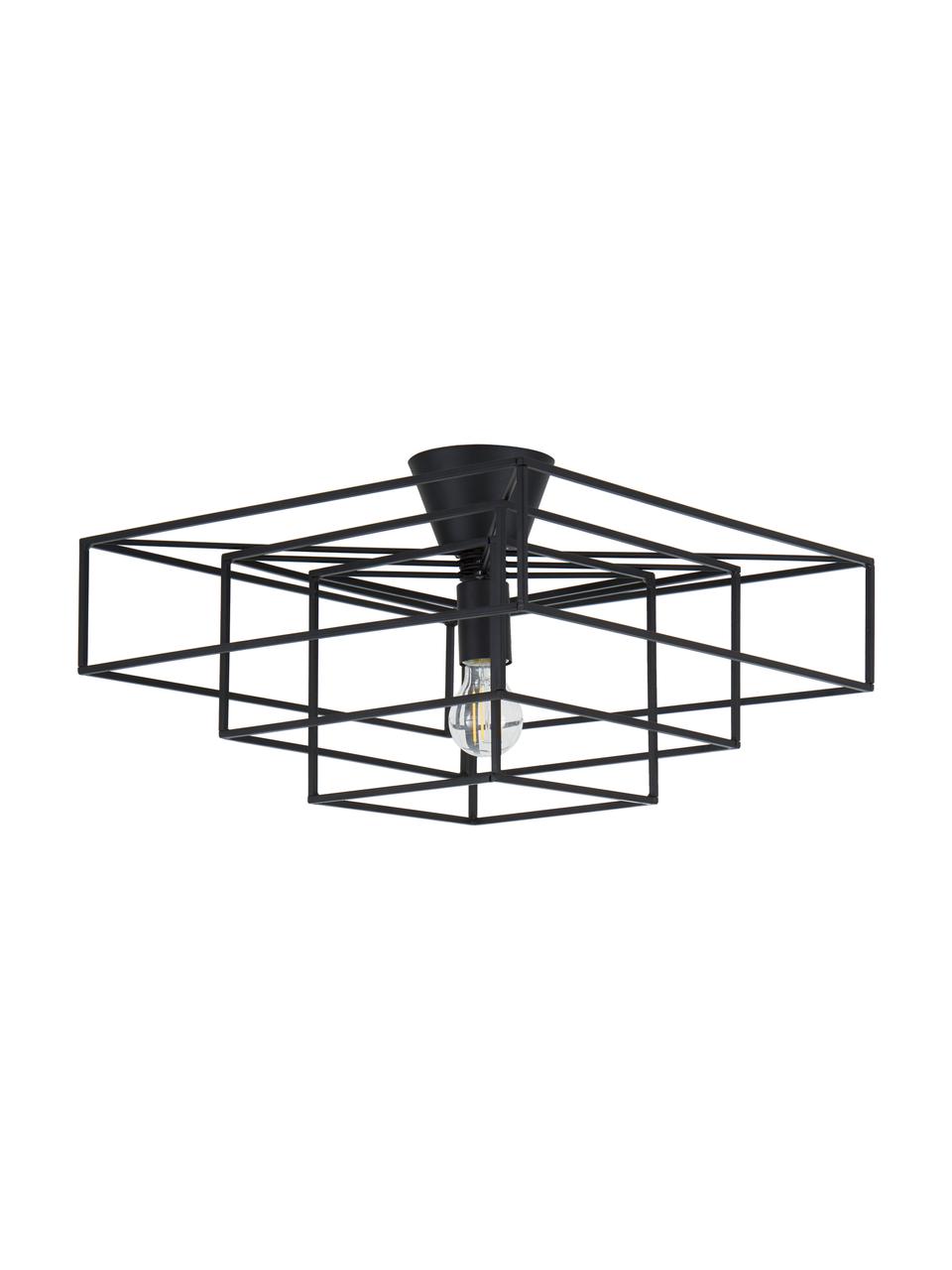 Lampa sufitowa Cube, Czarny, S 46 x W 27 cm