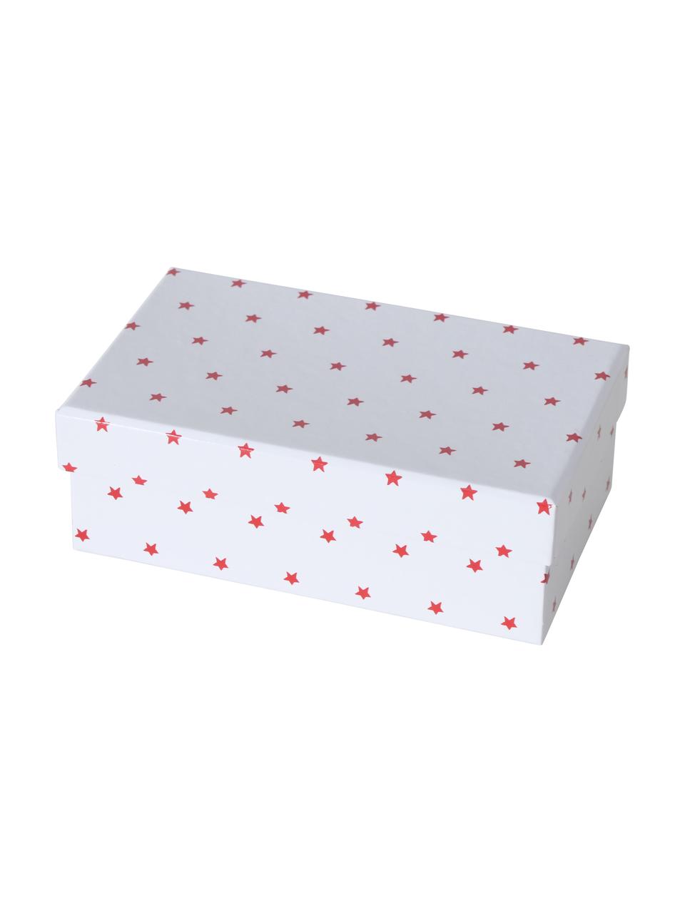 Set de cajas Illum, 9 uds., Papel, Blanco, rojo, rosa claro, Set de diferentes tamaños