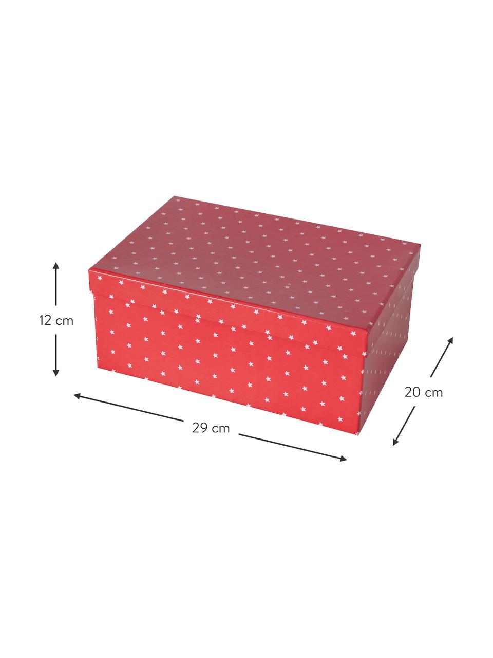 Geschenkdozenset Illum, set van 9, Papier, Wit, rood, roze, Set met verschillende formaten