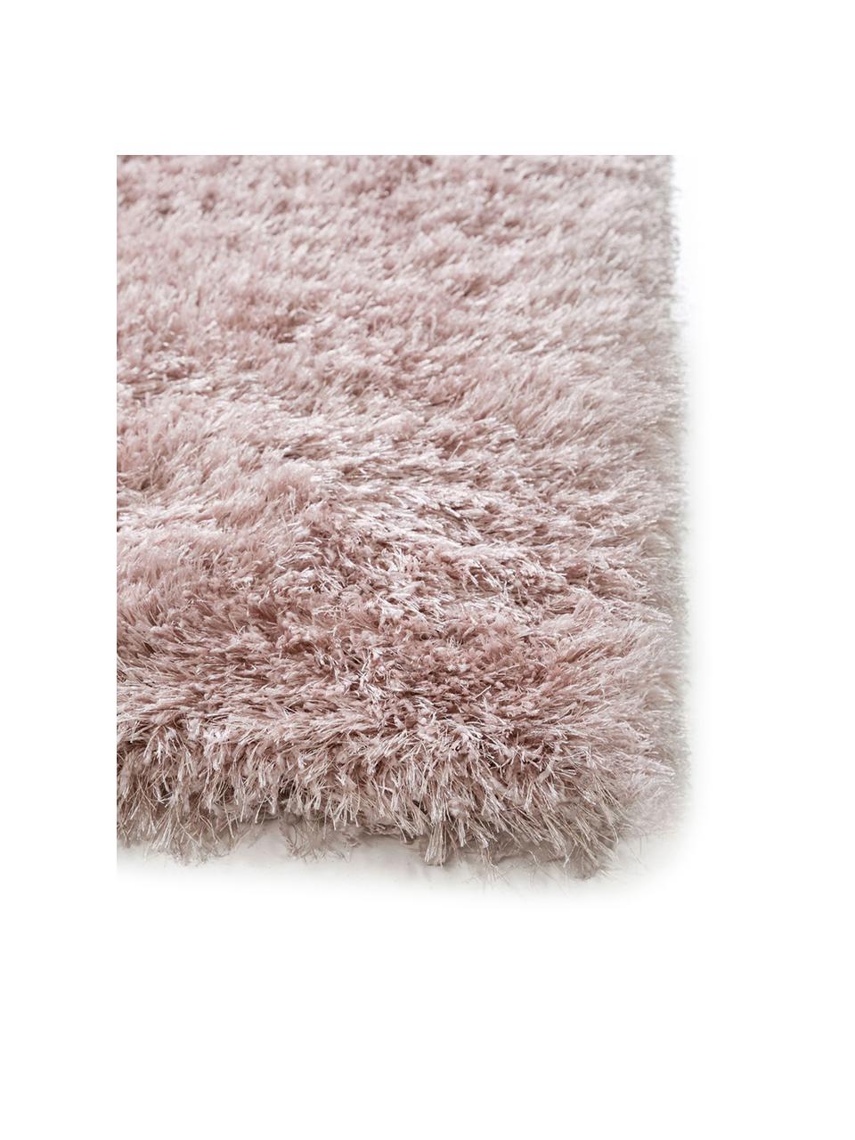 Glänzender Hochflor-Teppich Lea in Rosa, 50% Polyester, 50% Polypropylen, Rosa, B 300 x L 400 cm (Größe XL)