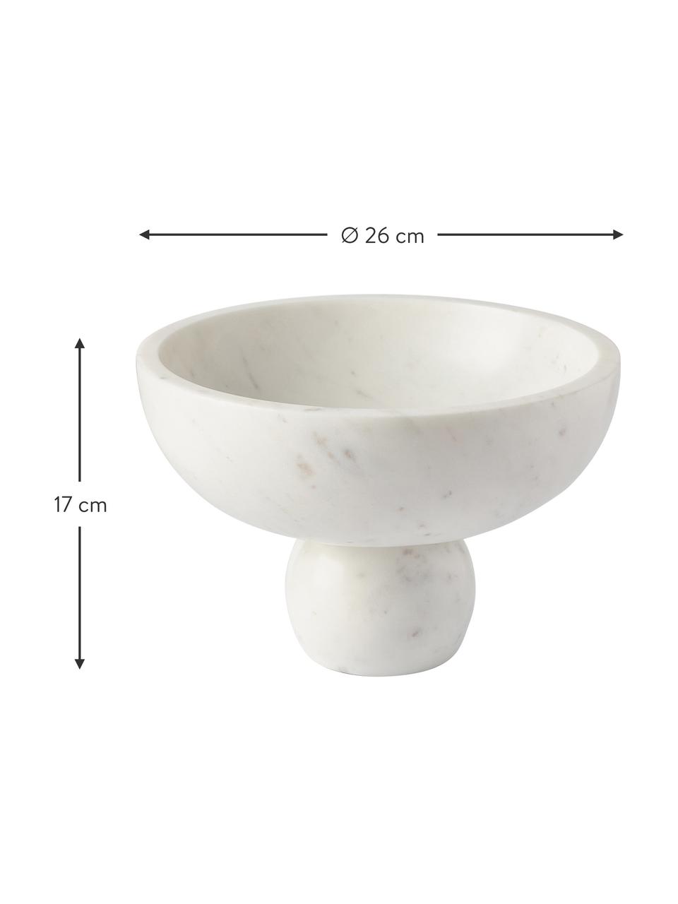 Dekoratívna nádoba Levi, Mramor, Biela, mramorová, Ø 26 x V 17 cm