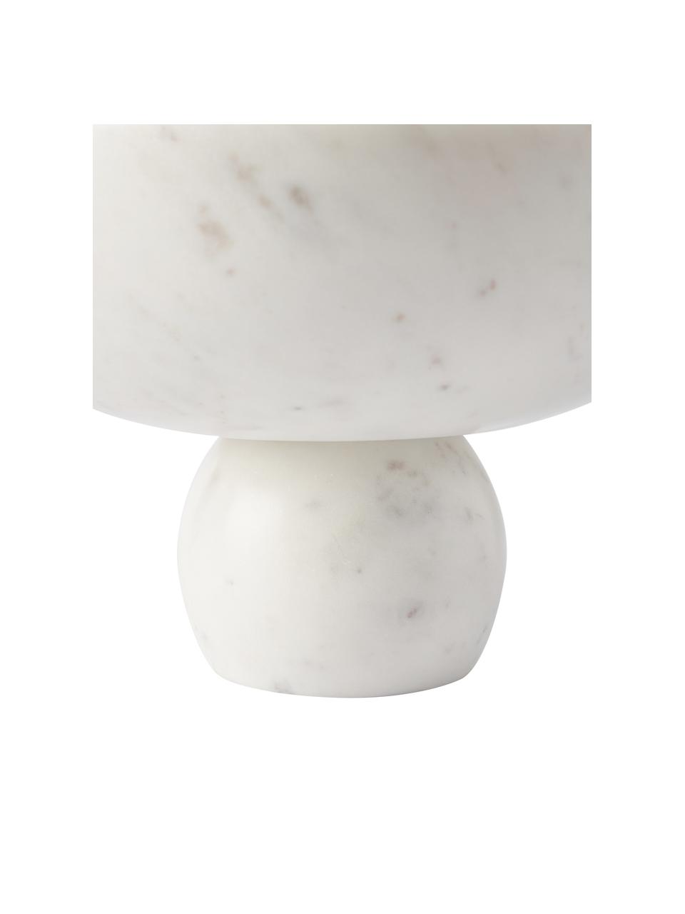 Ciotola decorativa in marmo bianco Levi, Marmo, Bianco marmorizzato, Ø 26 x Alt. 17 cm